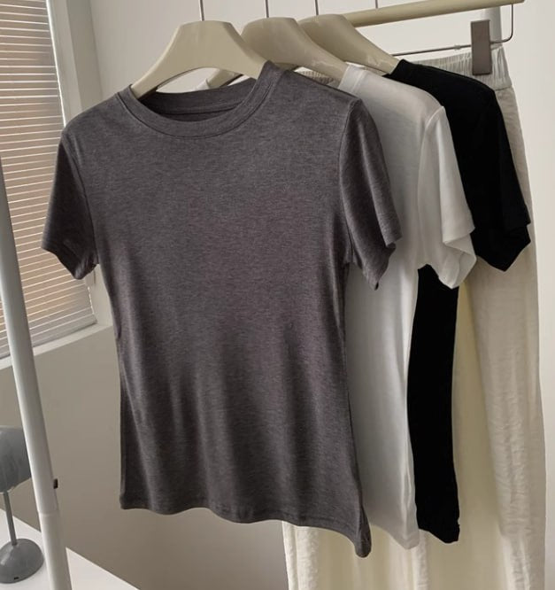 Myk t-skjorte i lin og bomull