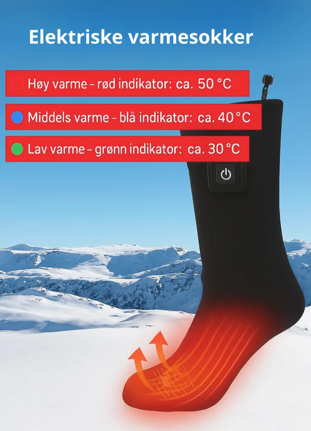 Oppvarmede og pustende sokker Unike turprodukter