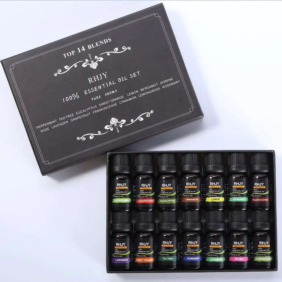 Sett med essensielle aromaoljer til diffuser