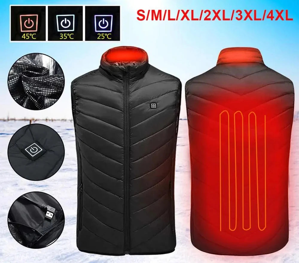 Oppvarmet vest laget av lett og slitesterkt materiale, designet for å gi ekstra varme i kalde værforhold. Vesten har justerbare varmeinnstillinger, komfortabel passform og flere lommer for enkel oppbevaring."