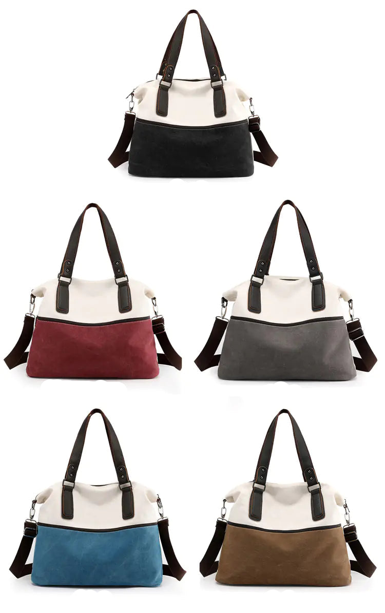 Stor lerretsveske med tidløst og stilrent design – romslig, lett og slitesterk veske perfekt til reise, strand og hverdagsbruk.