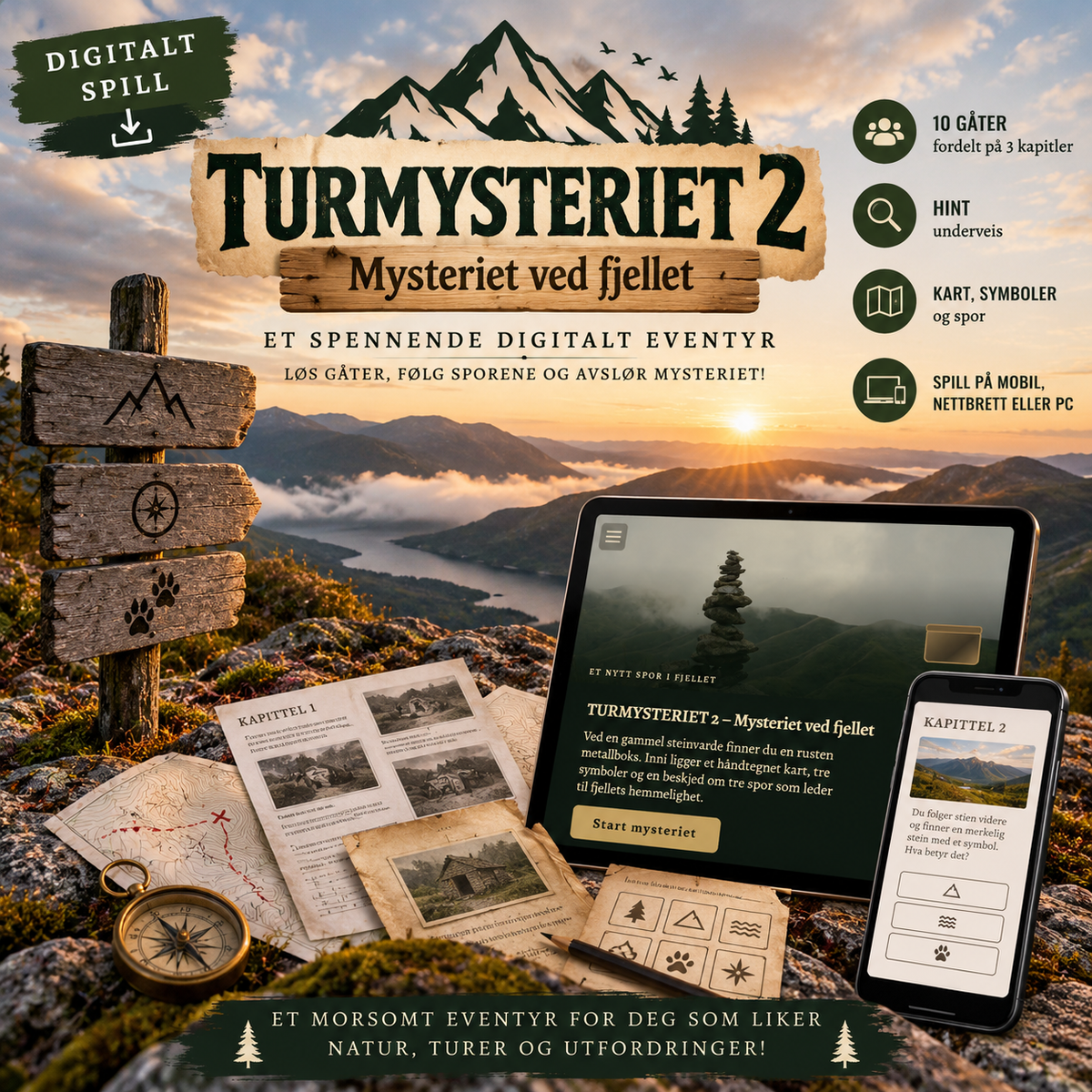 TURMYSTERIET 2 – Mysteriet ved fjellet | Digitalt spill