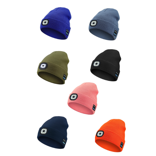 Hat with Bluetooth and LED light