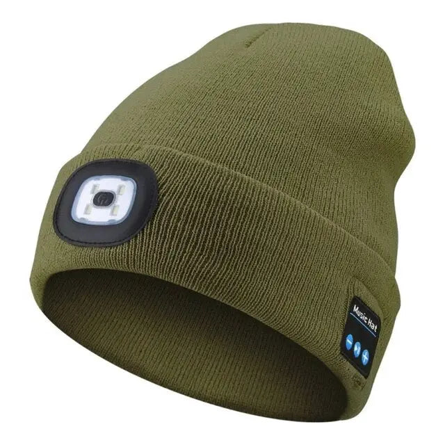 Mössa med bluetooth och led ljus