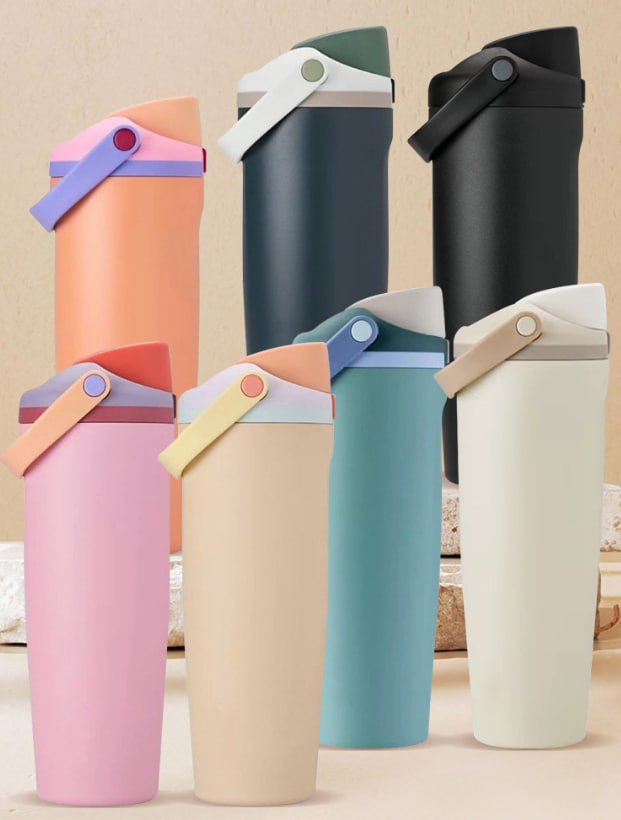 Termoflaske 900 ml – 2-i-1 lokk, stilfull & praktisk Unike turprodukter