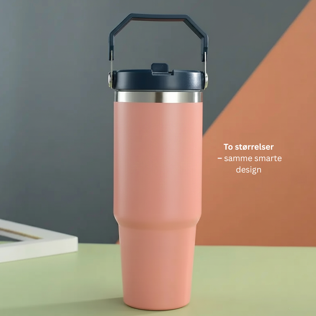 Termoskopp i rustfritt stål med lekkasjesikker design