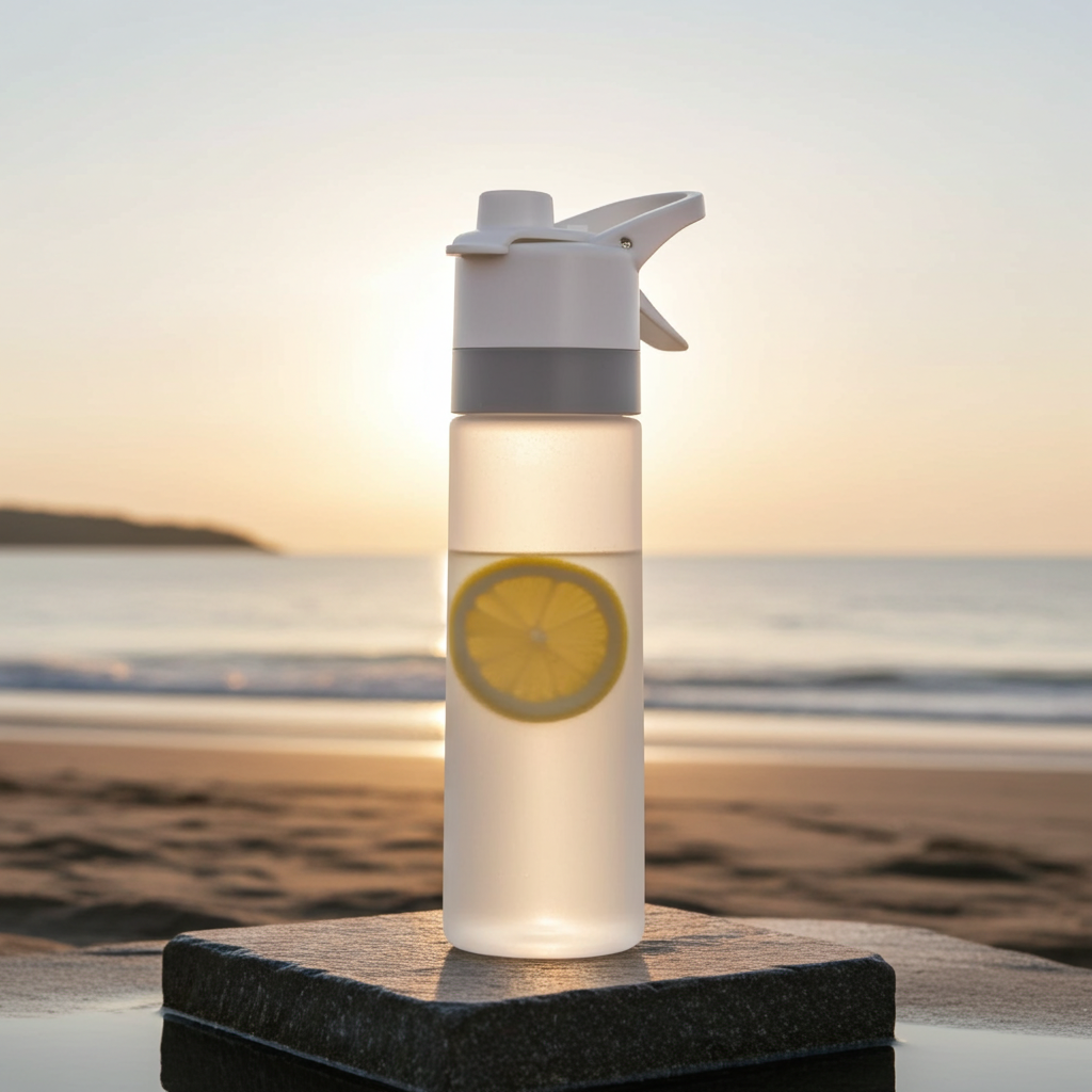 700 ml vannflaske med spray