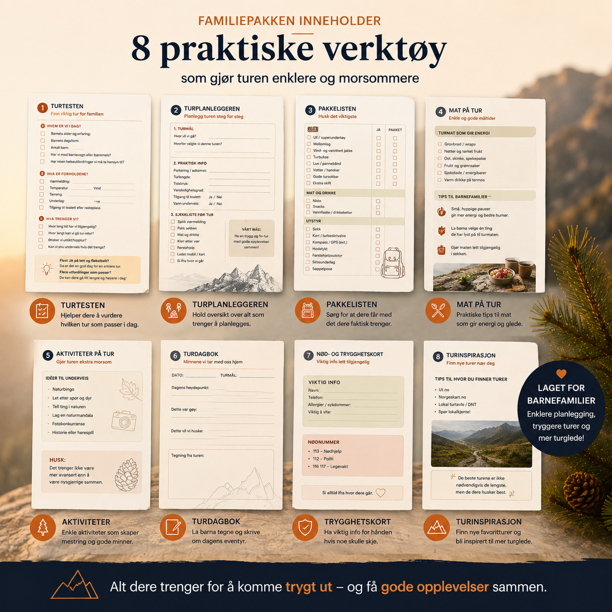 Familiens første fjelltur – startpakken