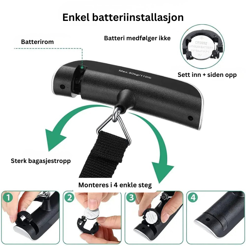 Bærbar digital bagasjevekt