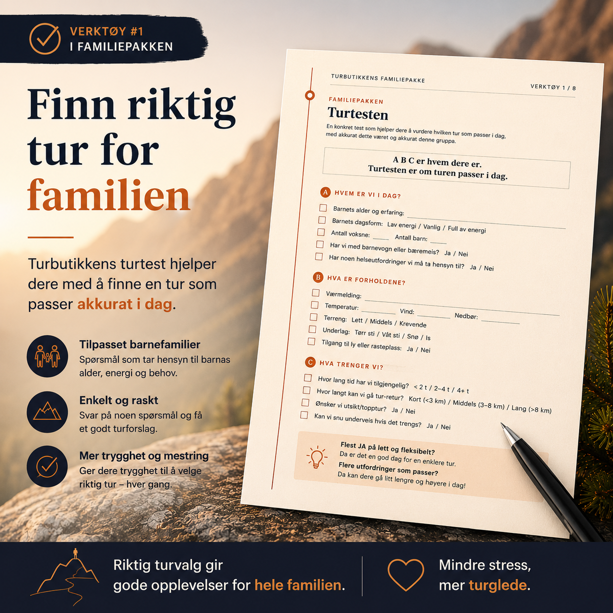 Familiens første fjelltur – startpakken