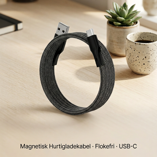 Flokefri magnetisk kabel for hurtiglading
