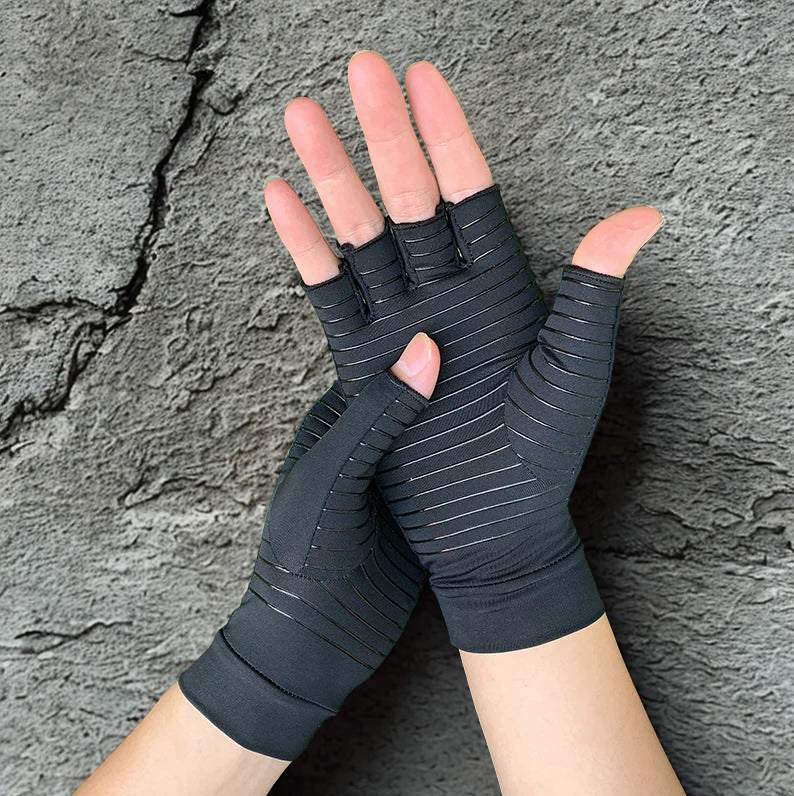 Kompresjonshansker i kobberfiber Unike turprodukter