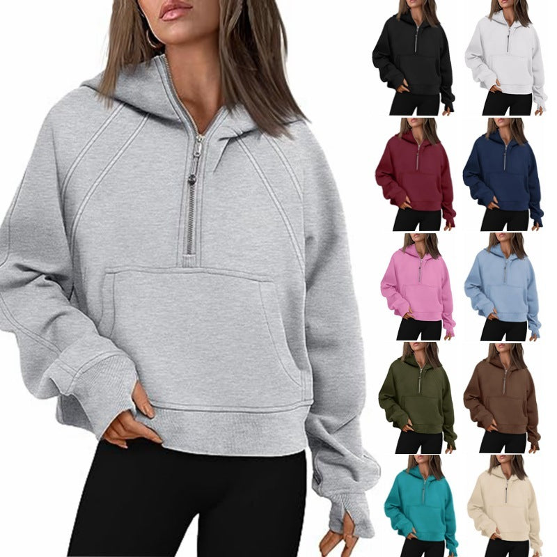 Women's zip-up hoodie with pocket