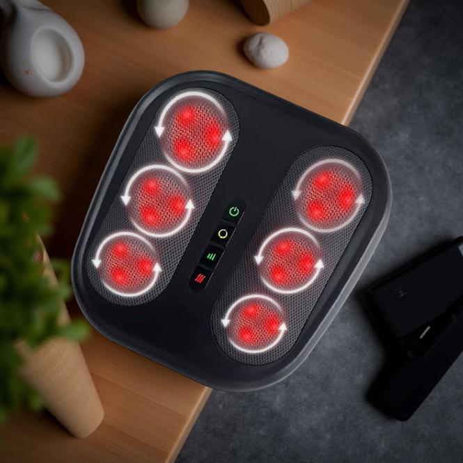 Massasjeapparat for føtter, rygg og legger med varme og shiatsu-funksjon