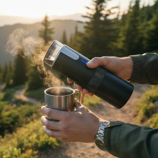Bærbar kaffemaskin perfekt kaffe hvor som helst
