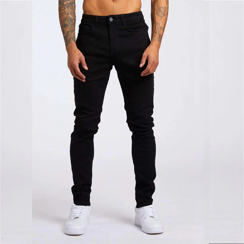 Men's slim fit high waist jeans