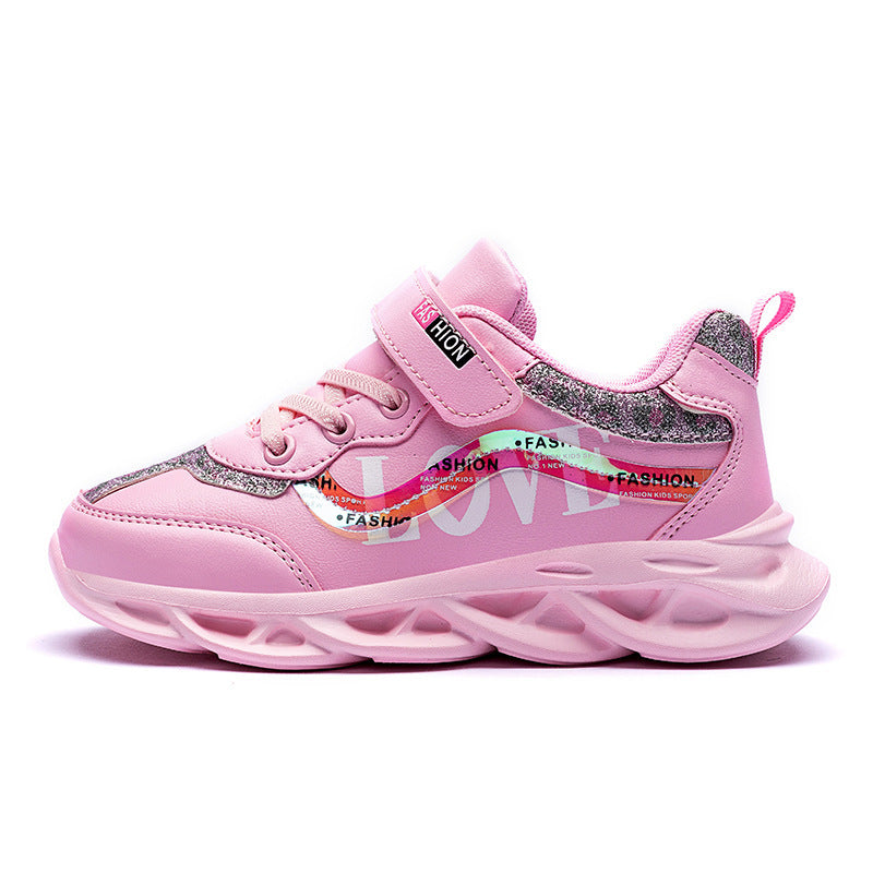 Lette rosa joggesko for jenter Unike turprodukter