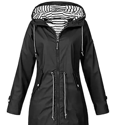 Lang regnjakke for damer Unike turprodukter