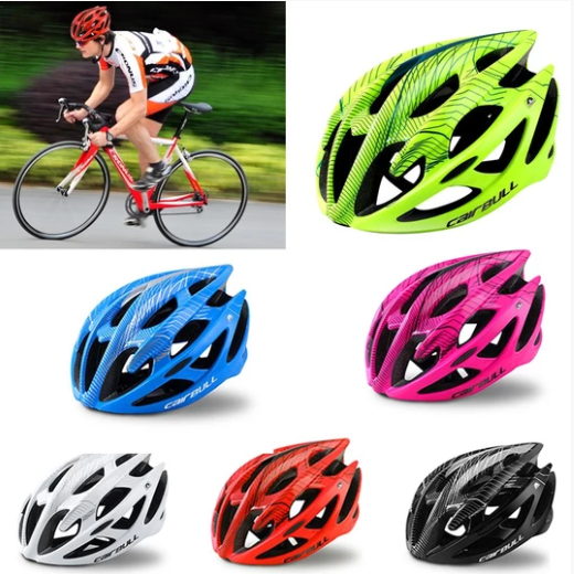 Bicycle helmet in several color variations