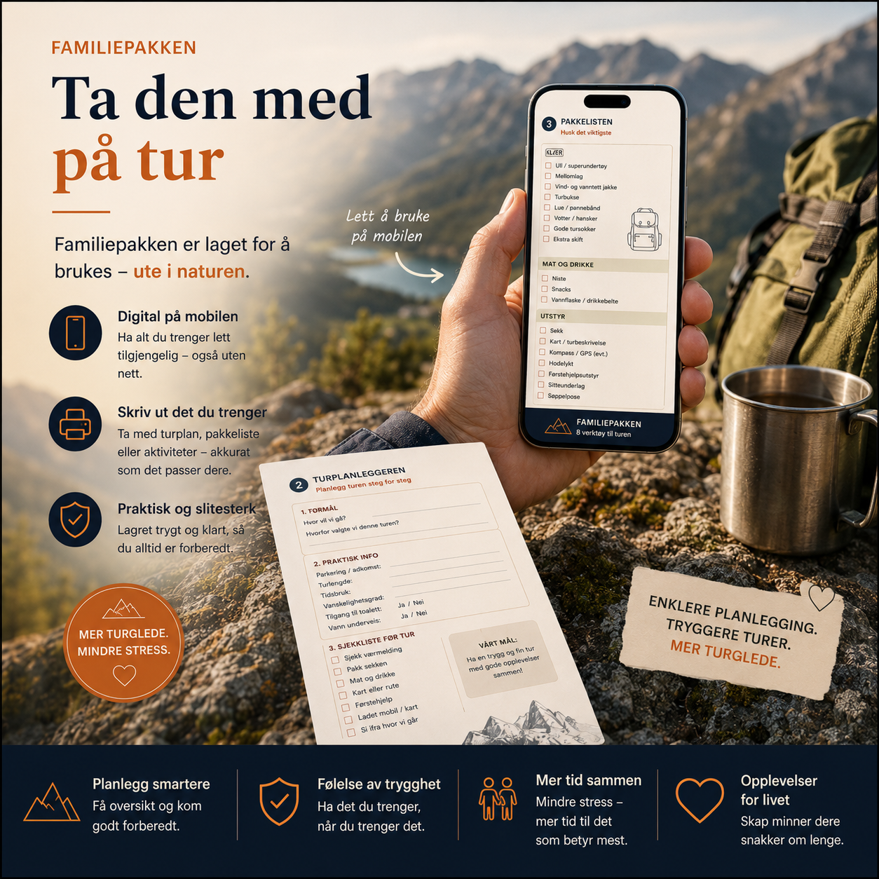Familiens første fjelltur – startpakken
