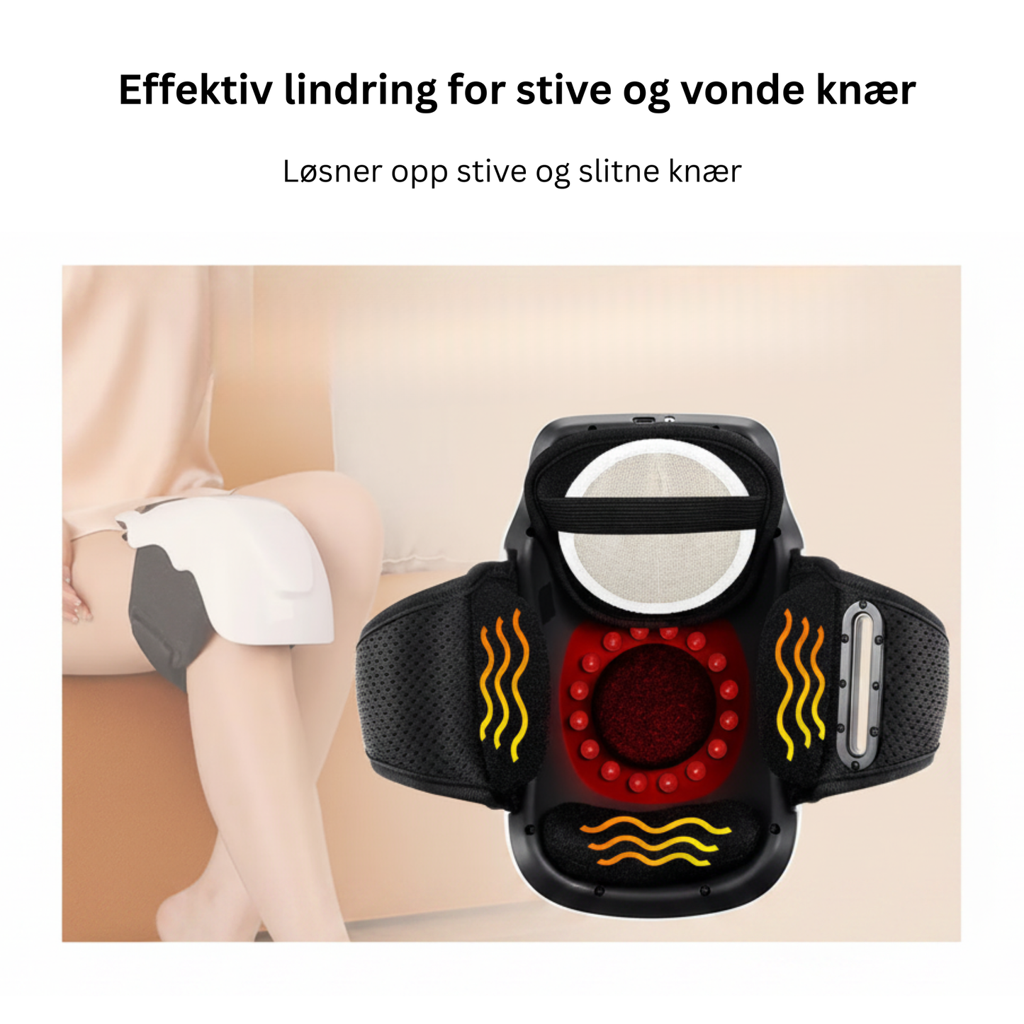 Trådløs knevarmer med massasje