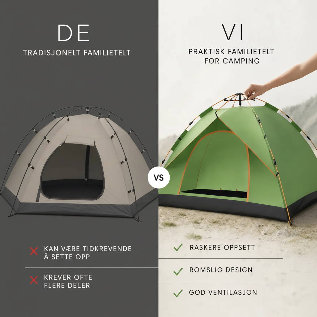 DE vs VI – familietelt kvadratisk