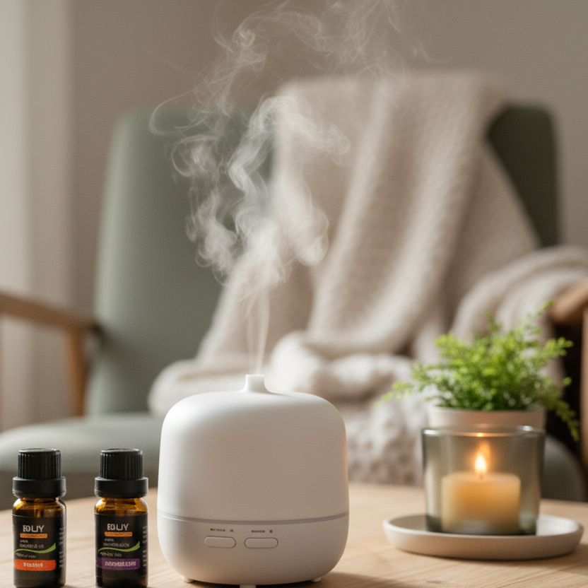 Essensielle oljer med diffuser