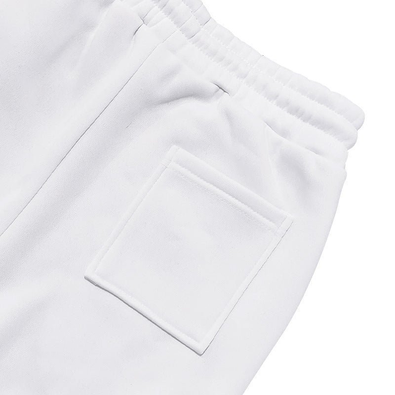 Fleeceforet joggedress for menn med hette og glidelås