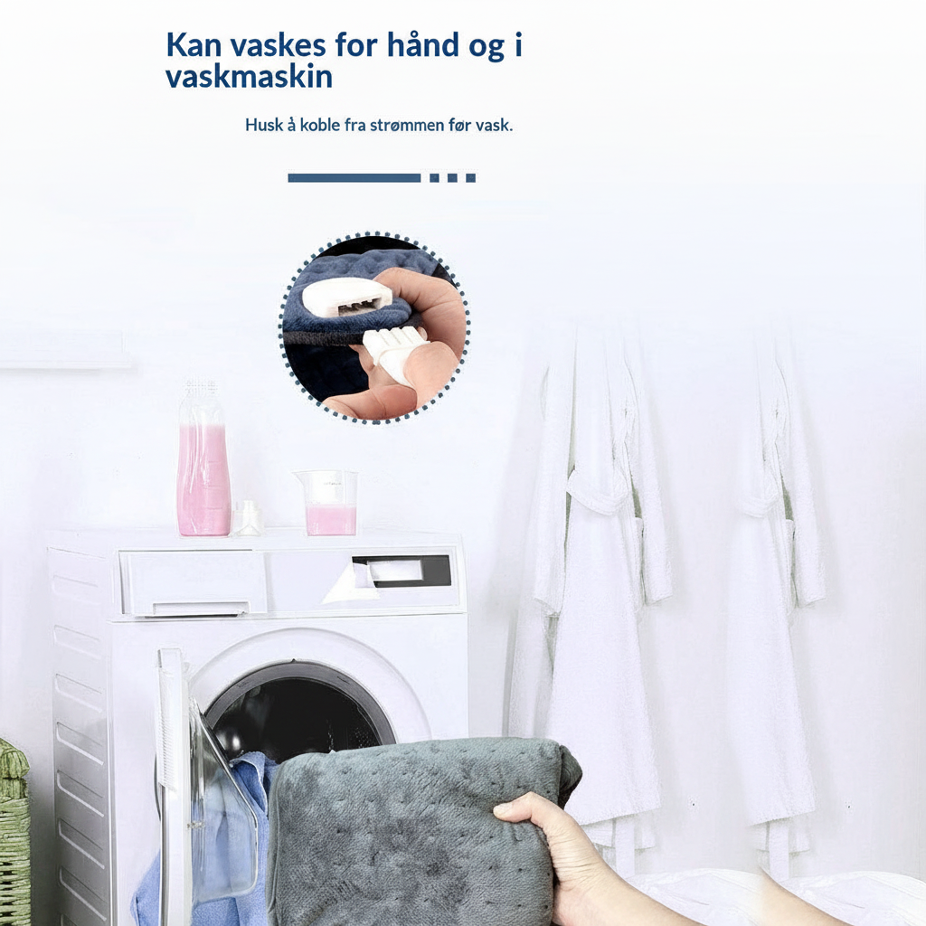 Kan vaskes for hånd og i vaskemaskin