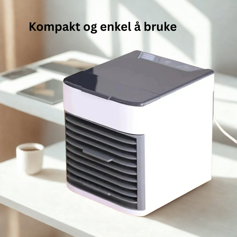 Bærbar aircondition som er kompakt og oppladbar
