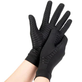 Kompresjonshansker i kobberfiber for lindring av leddsmerter – sklisikkert design og kompatible med berøringsskjerm