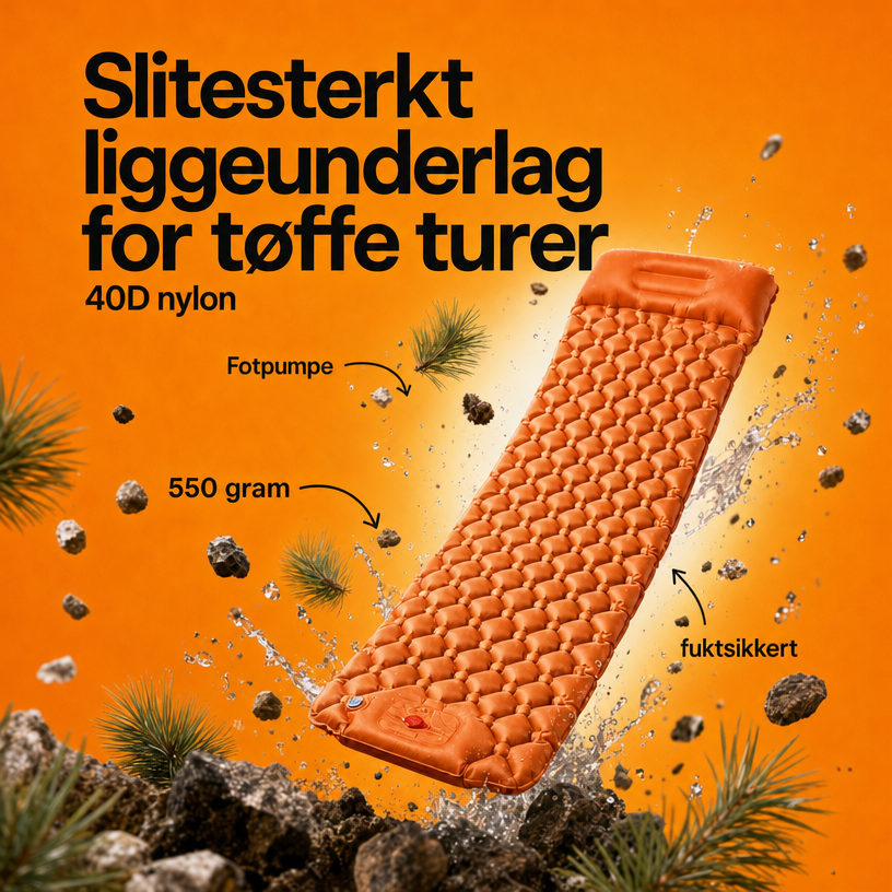 Uppblåsbart och ultralätt liggunderlag