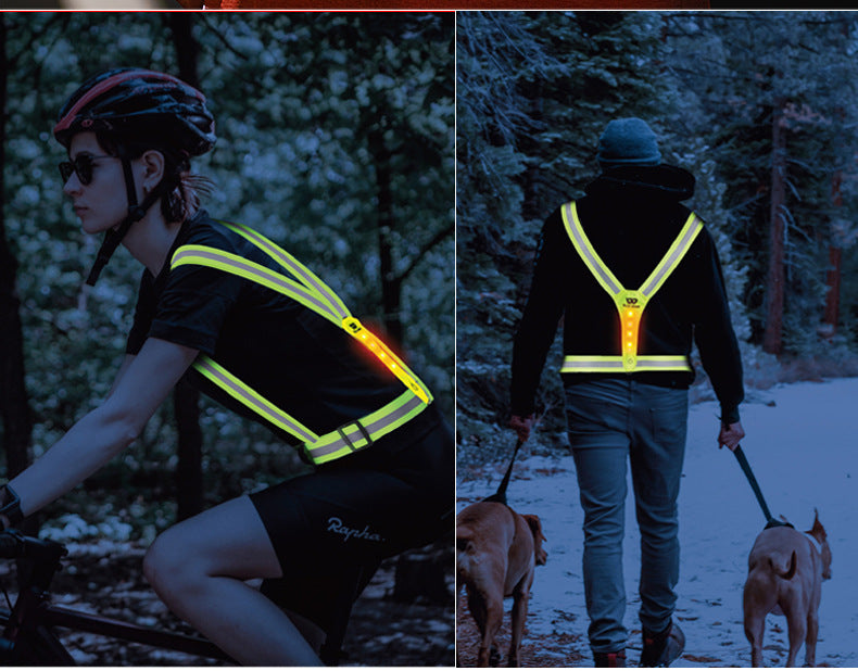 Reflekterende vest med varsellys