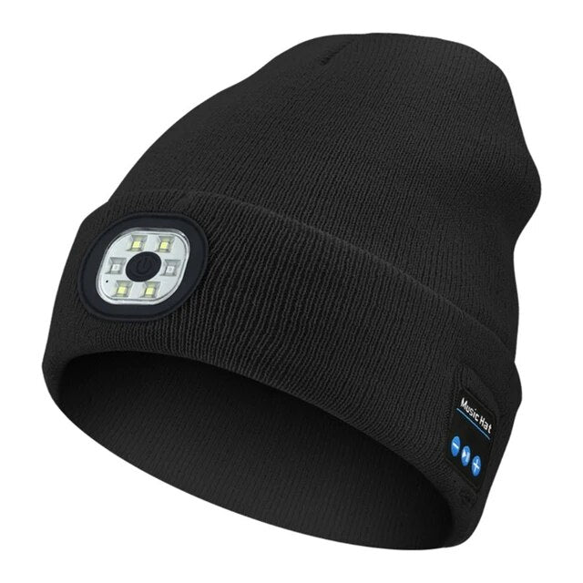 Hat with Bluetooth and LED light