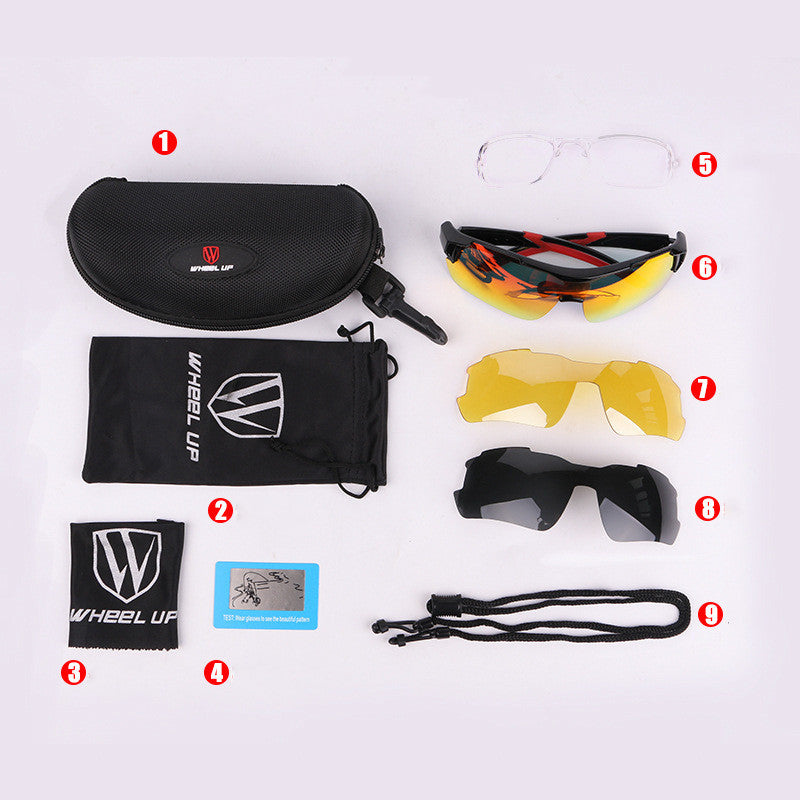 Windproof sunglasses for cycling etc.