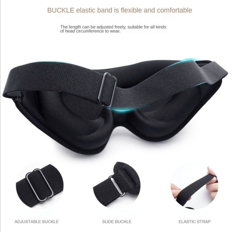 Sovmask med memory foam och 3D-design