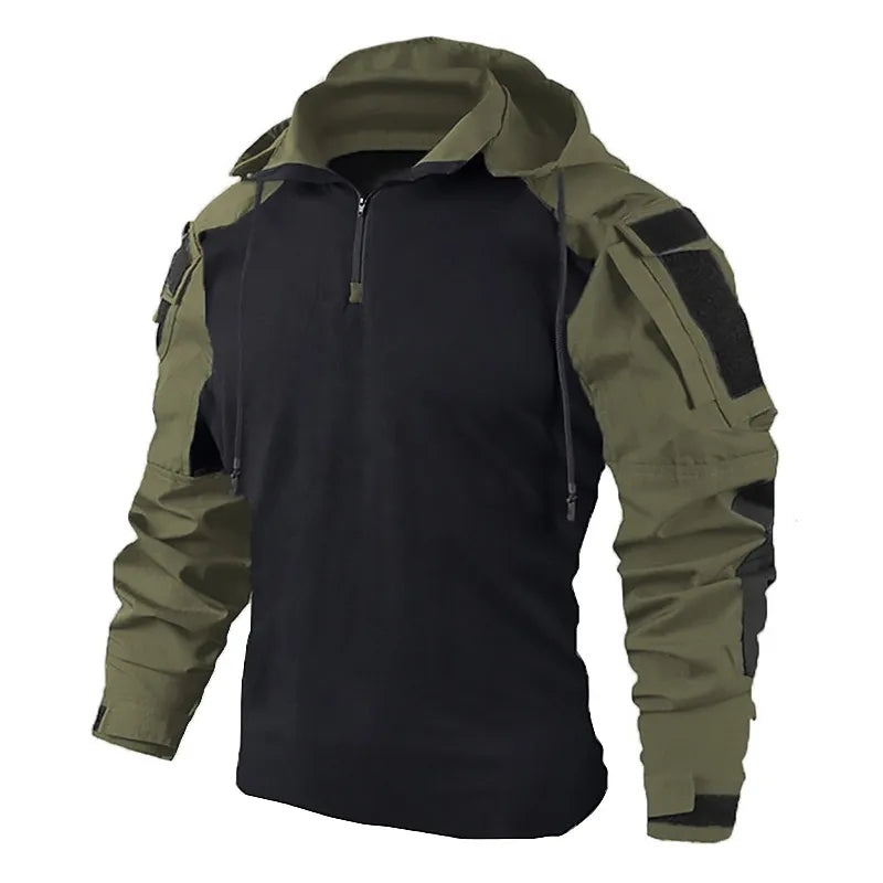 Tactical combat shirt with hood