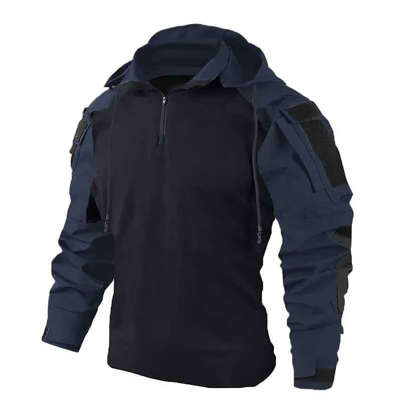 Tactical combat shirt with hood