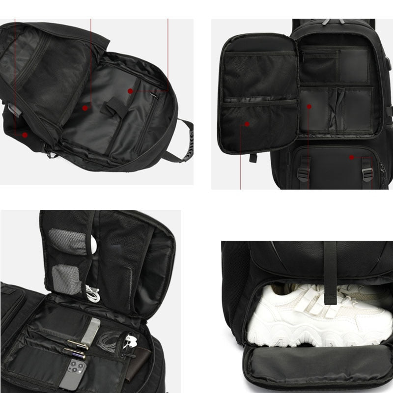 Stor backpack med usb i tre ulike størrelser