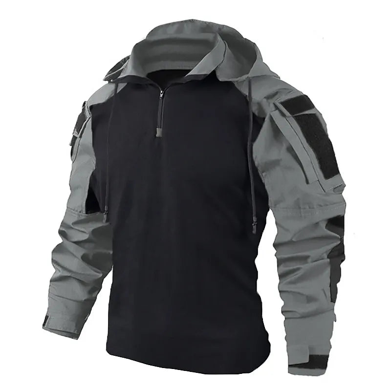 Tactical combat shirt with hood
